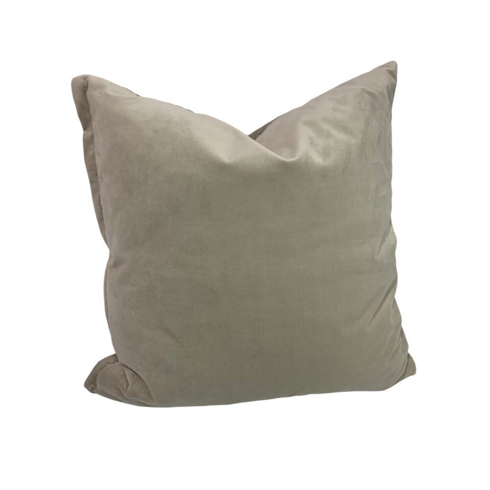 Throw Pillow Waterfowl Fill Accent 19 x 19 Inches Tan Velvet
